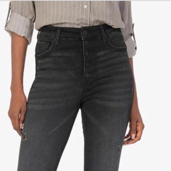 NWT - Kut High Rise Button Fly - Picture 4 of 4